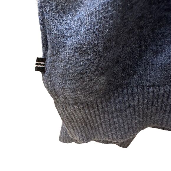 Nautica Quarter Zip Mock Neck Sweater Men’s Size XLarge Blue Cotton Pullover - Picture 5 of 6